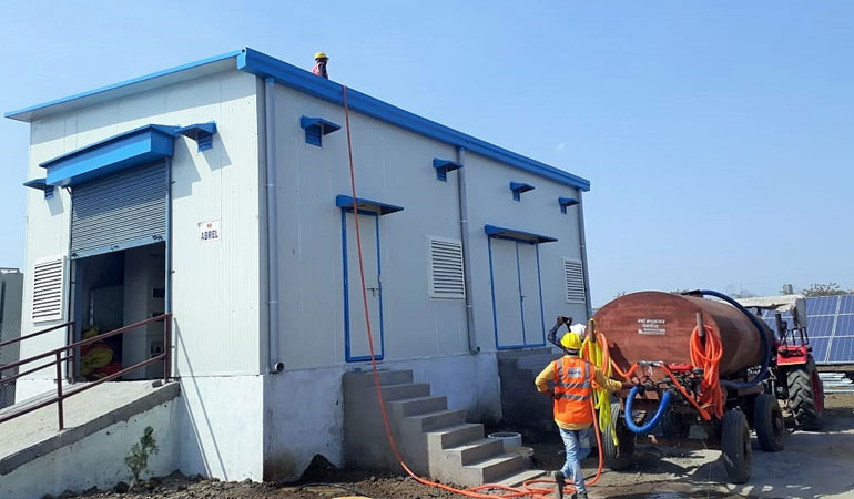 prefabricated control room in Rajasthan