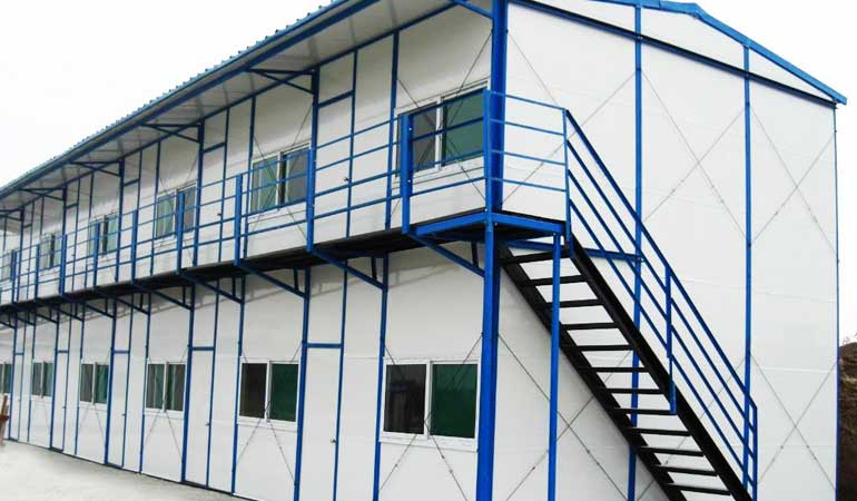 prefabricated double storey structure in Manesar